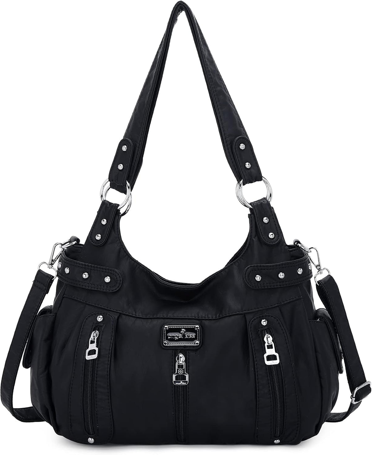 Angelkiss Bolsos grandes y carteras para mujer de cuero sintético l...