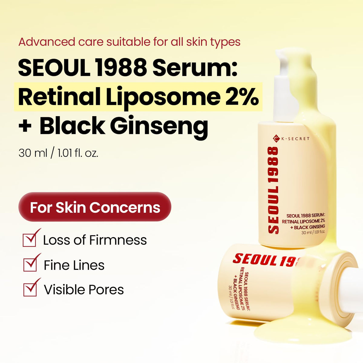 K-SECRET SEOUL1988 Suero de retina para líneas finas y cuidado de p...
