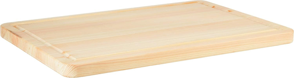 Shun Cubiertos Hinoki Tabla de cortar extra grande con ranura | Tab...