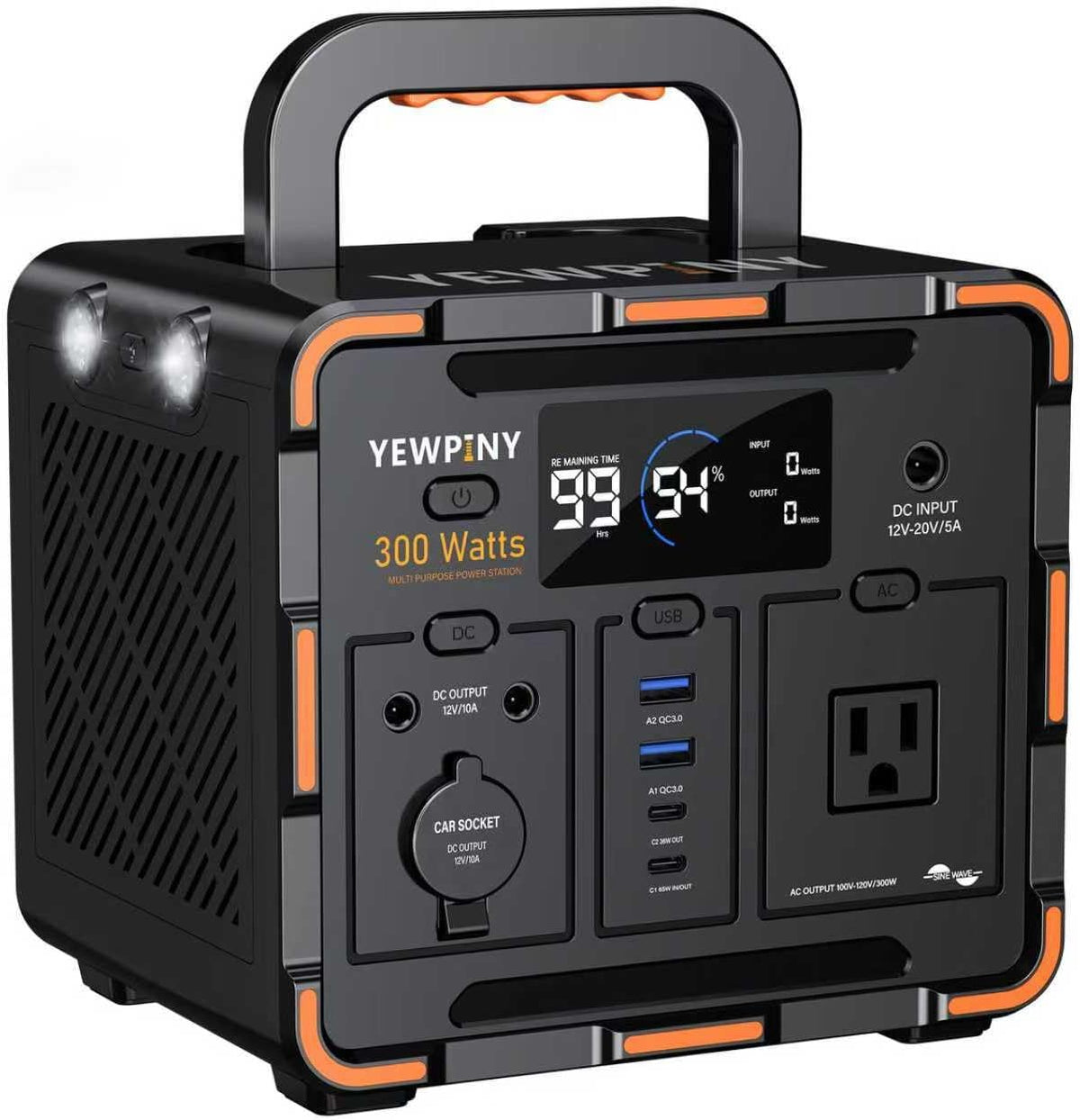 Estación de energía portátil de 300 W, generador solar de 259 Wh, b...