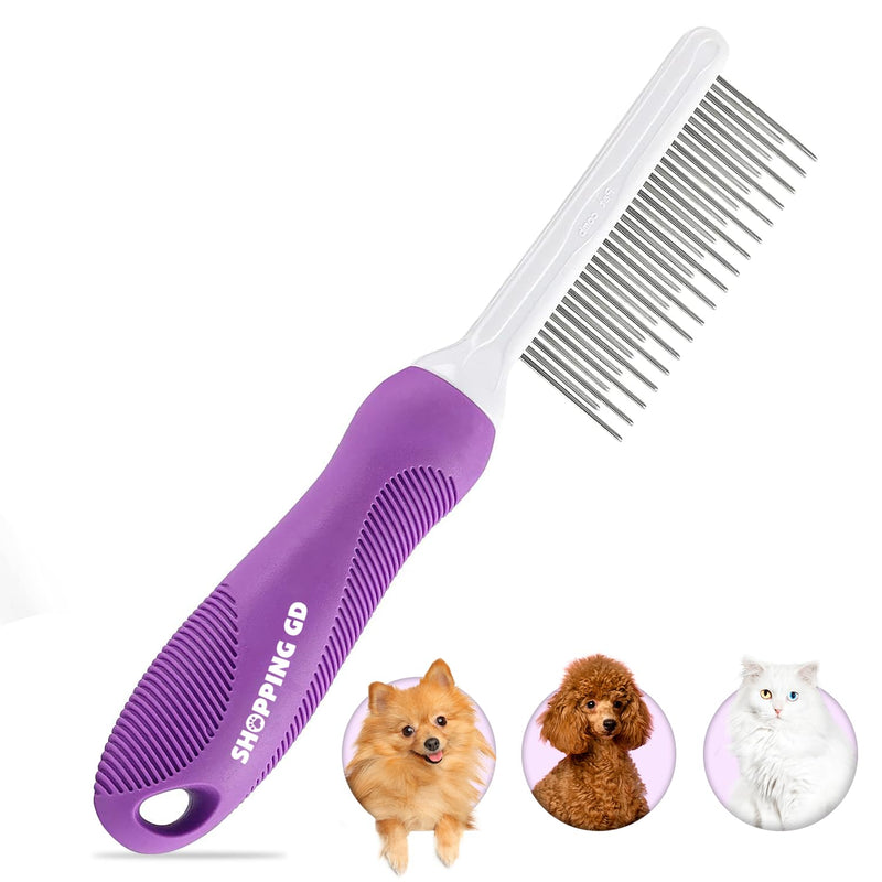 Peine desenredante para mascotas para perros y gatos con dientes me...