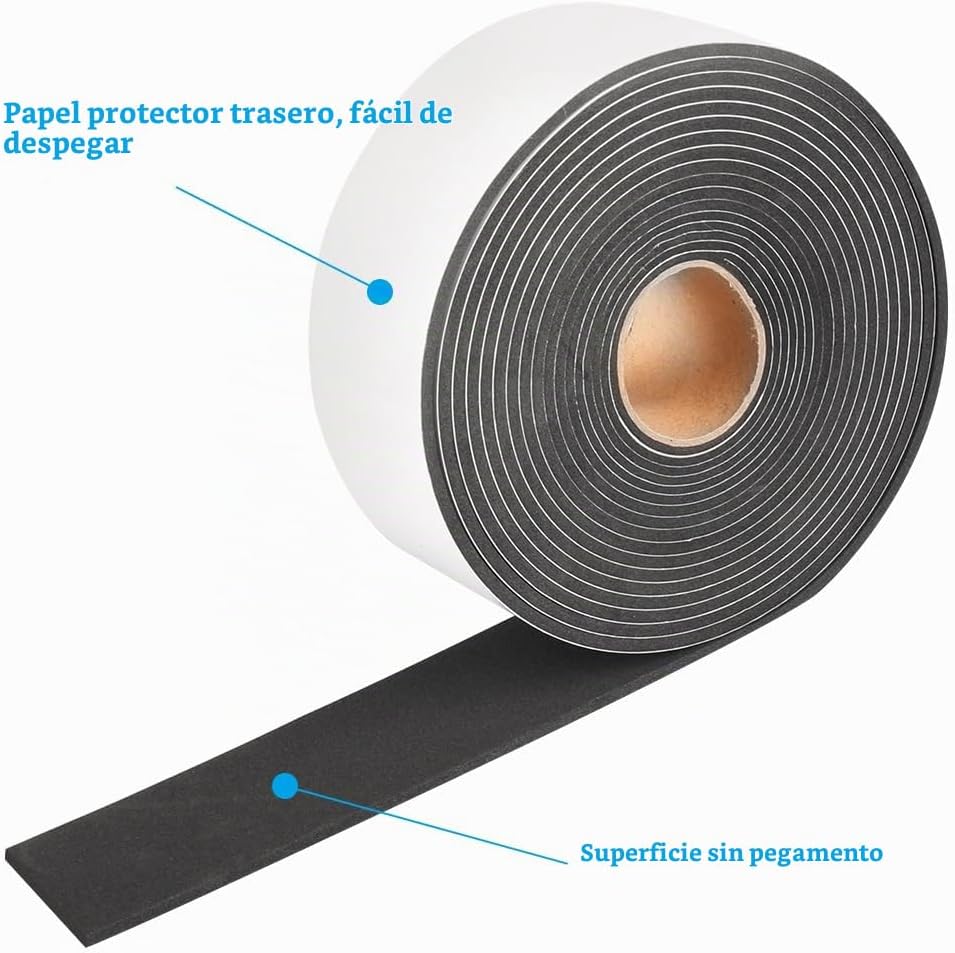 Cinta de Espuma de Alta Densidad, 2 Pulgadas de Ancho x 1\/8 Pulgad...