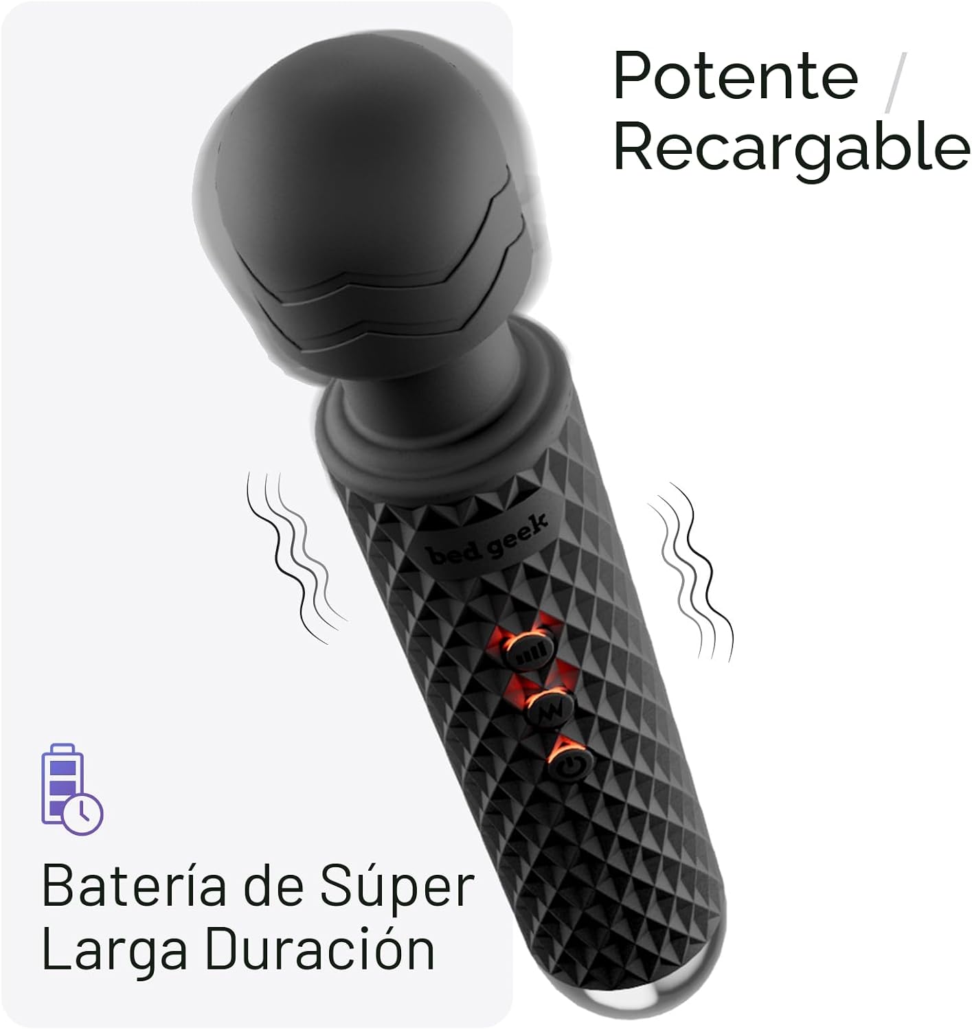 Bed Geek - Masajeador personal de varita con nueva función de memor...