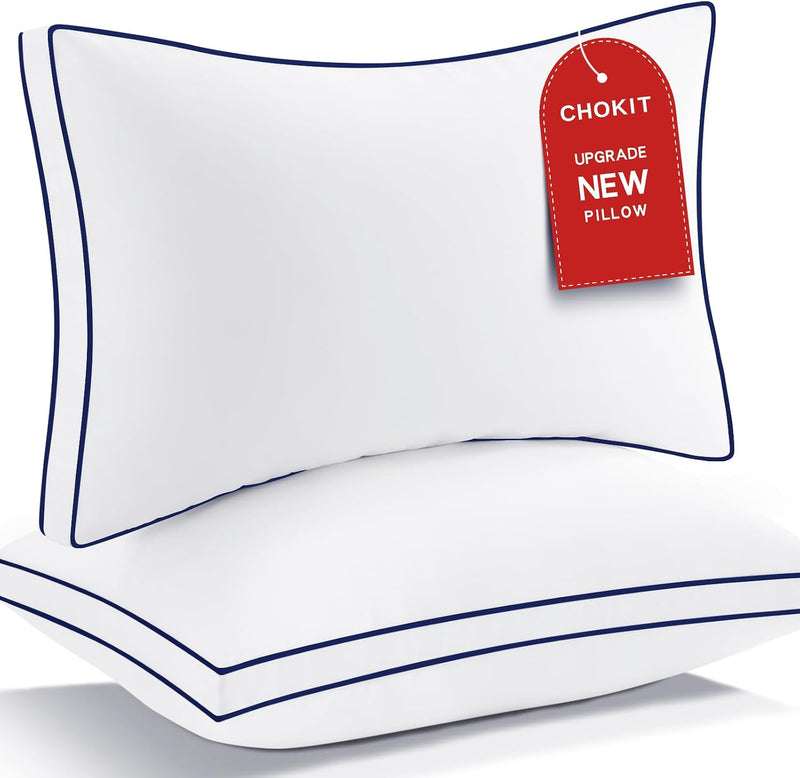 Juego de 2 Almohadas Premium Tamaño King, Almohadas de Cama Esponjo...
