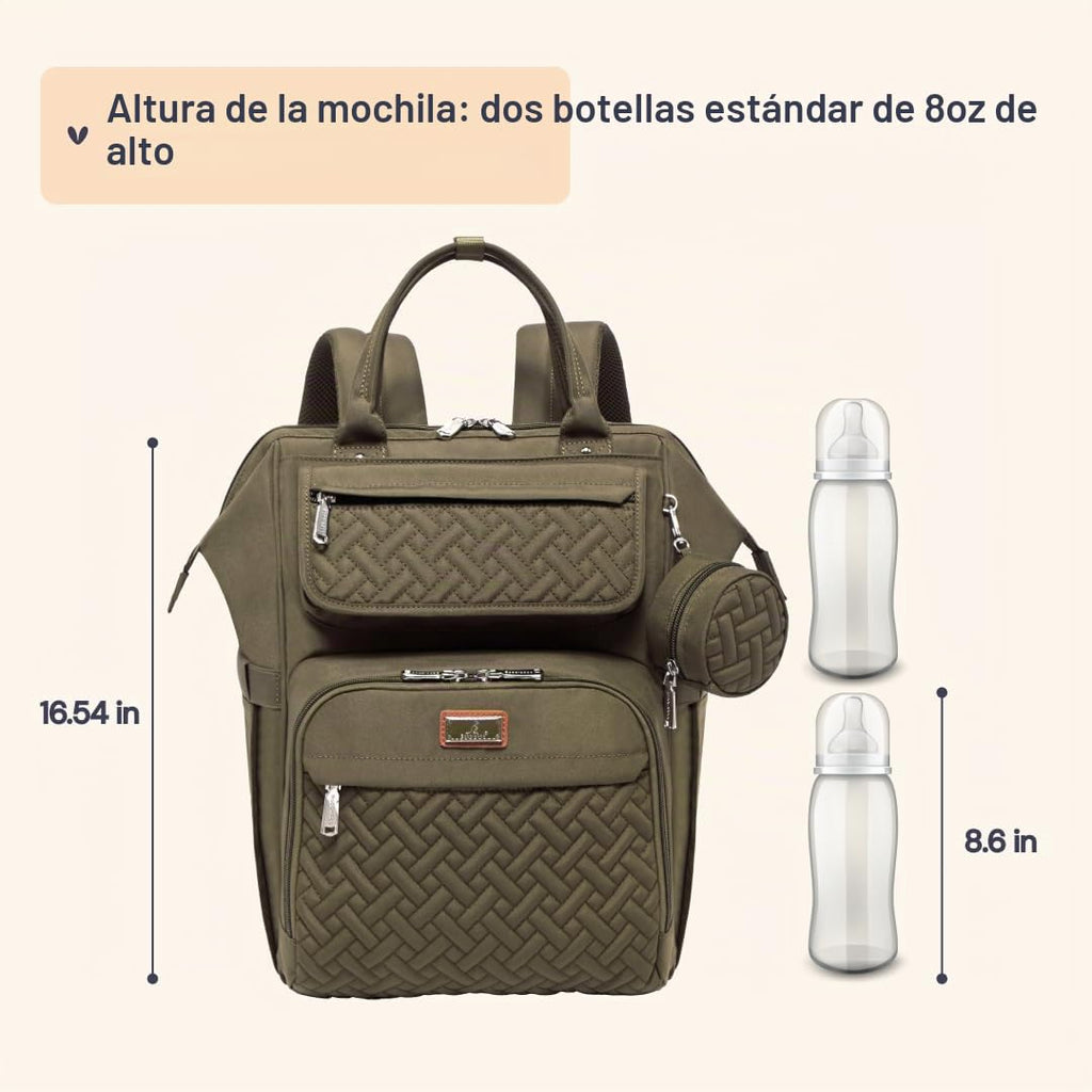 BabbleRoo Mochila para pañales, bolsa cambiadora de pañales multifu...