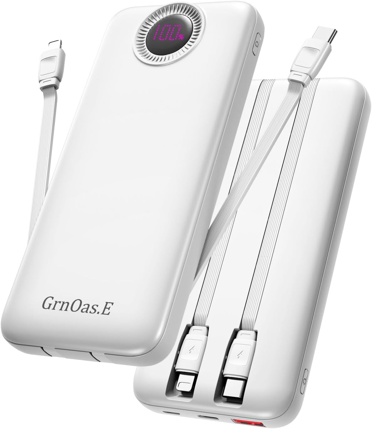 GrnOas.E Cargador Portátil con Cables Integrados, 10000mAh 22.5W Ba...