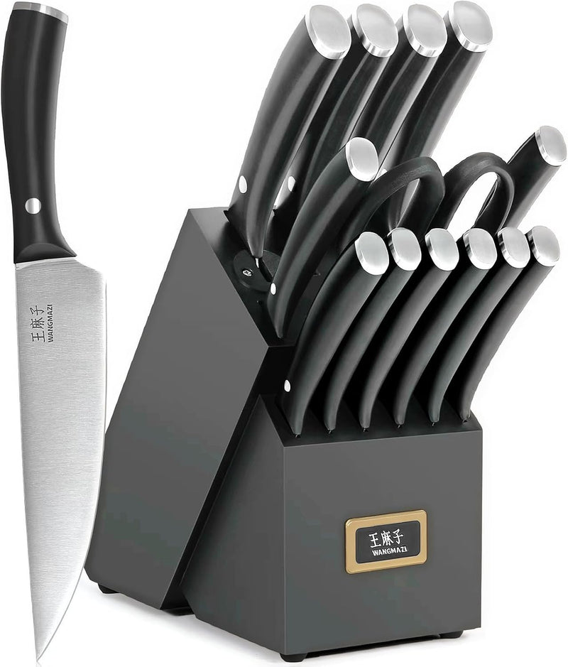 Juego de cuchillos forjados de acero inoxidable de alto carbono par...
