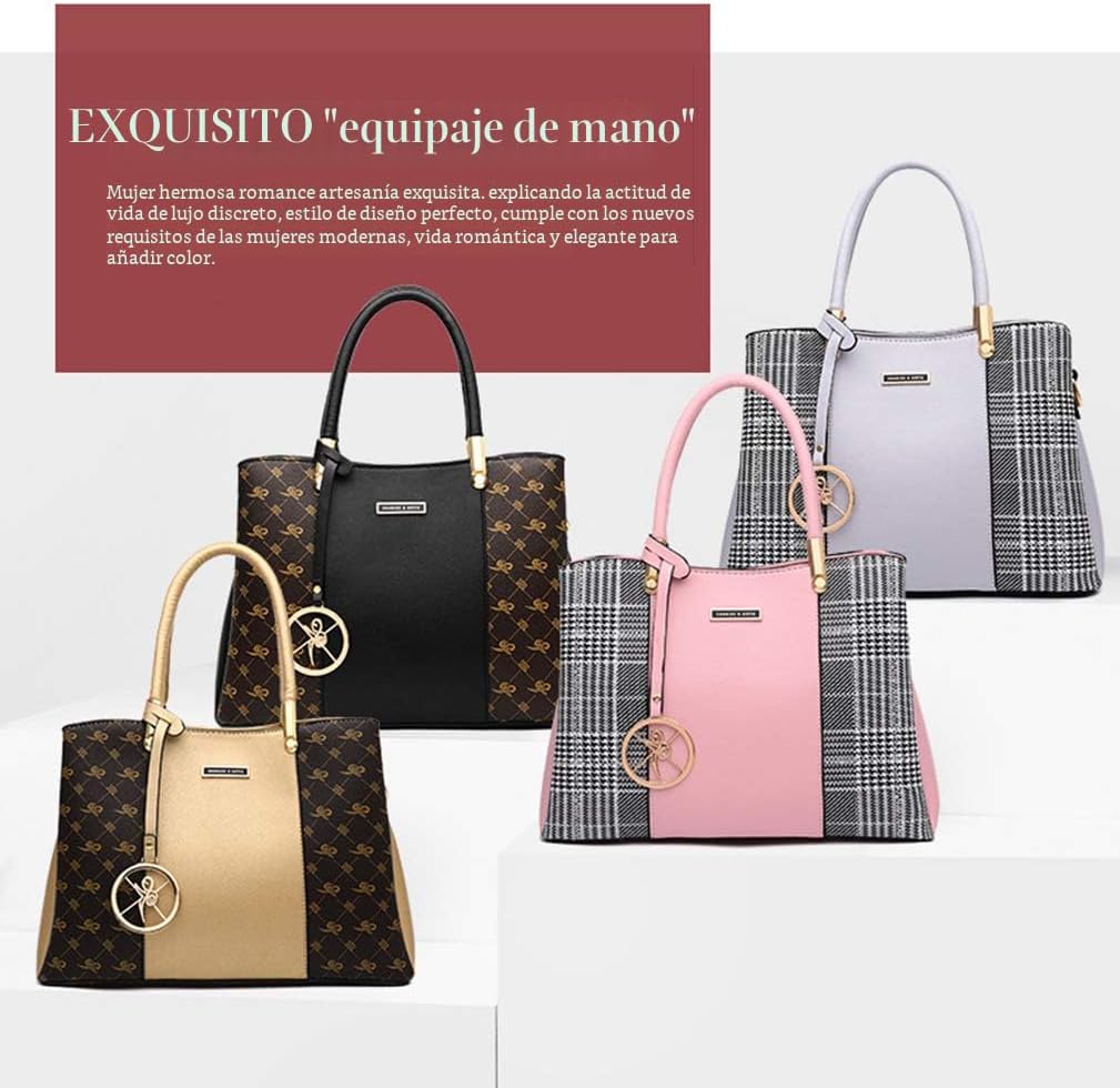 KURGOOL Bolsos y bolsos de mano para mujer, bolso de hombro con asa...