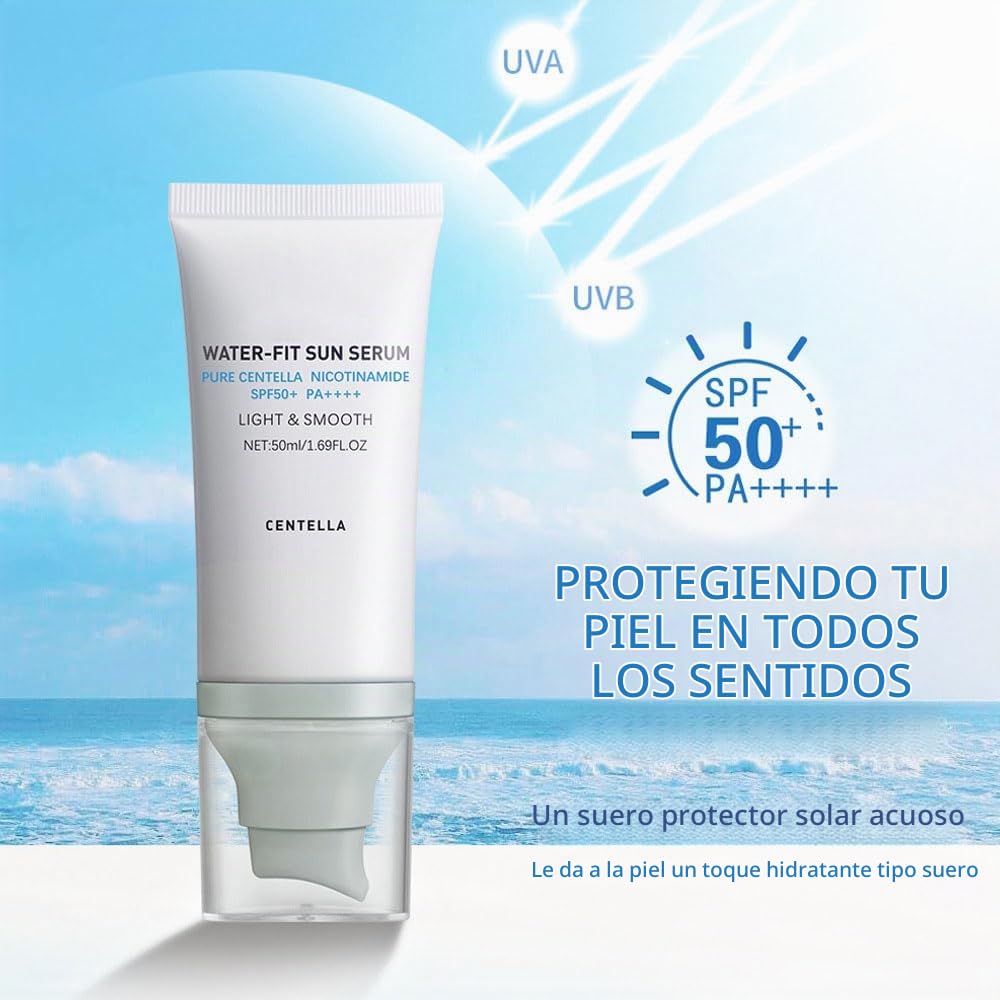 Centella Protector solar, Centella SPF50 Water-Fit Sun Serum Protec...