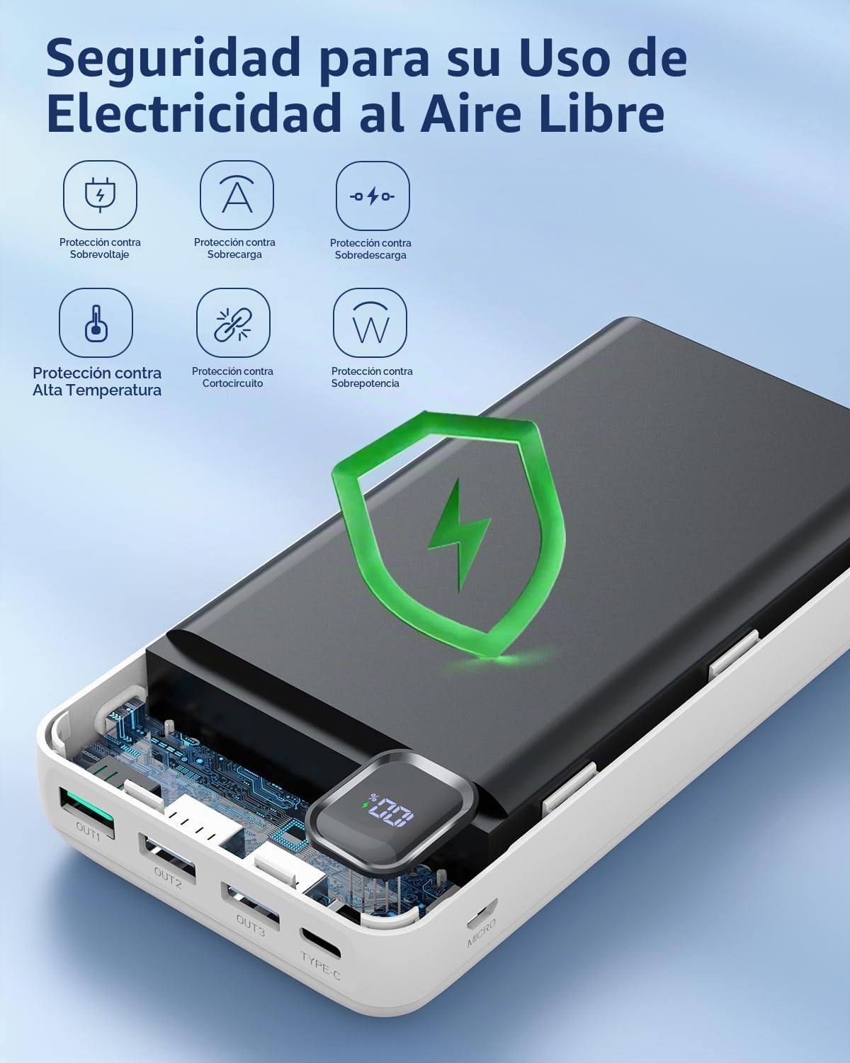 Eliegntist Cargador portátil de 50000 mAh, cargador de batería exte...
