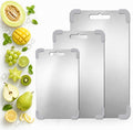 Juego de 3 tablas de cortar de acero inoxidable para cocina, juego...