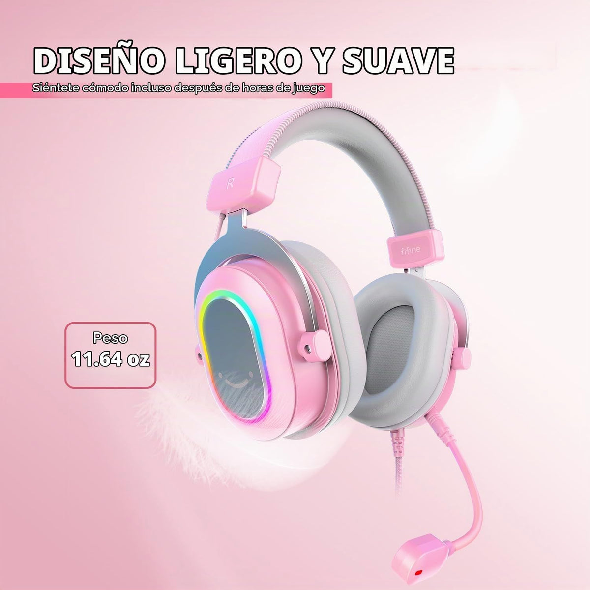 Auriculares para juegos con cable FIFINE H6P con micrófono con canc...