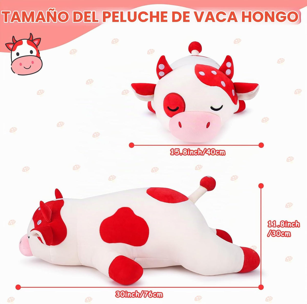 Auspicious beginning Peluche de Vaca Hongo Gigante de 30''...