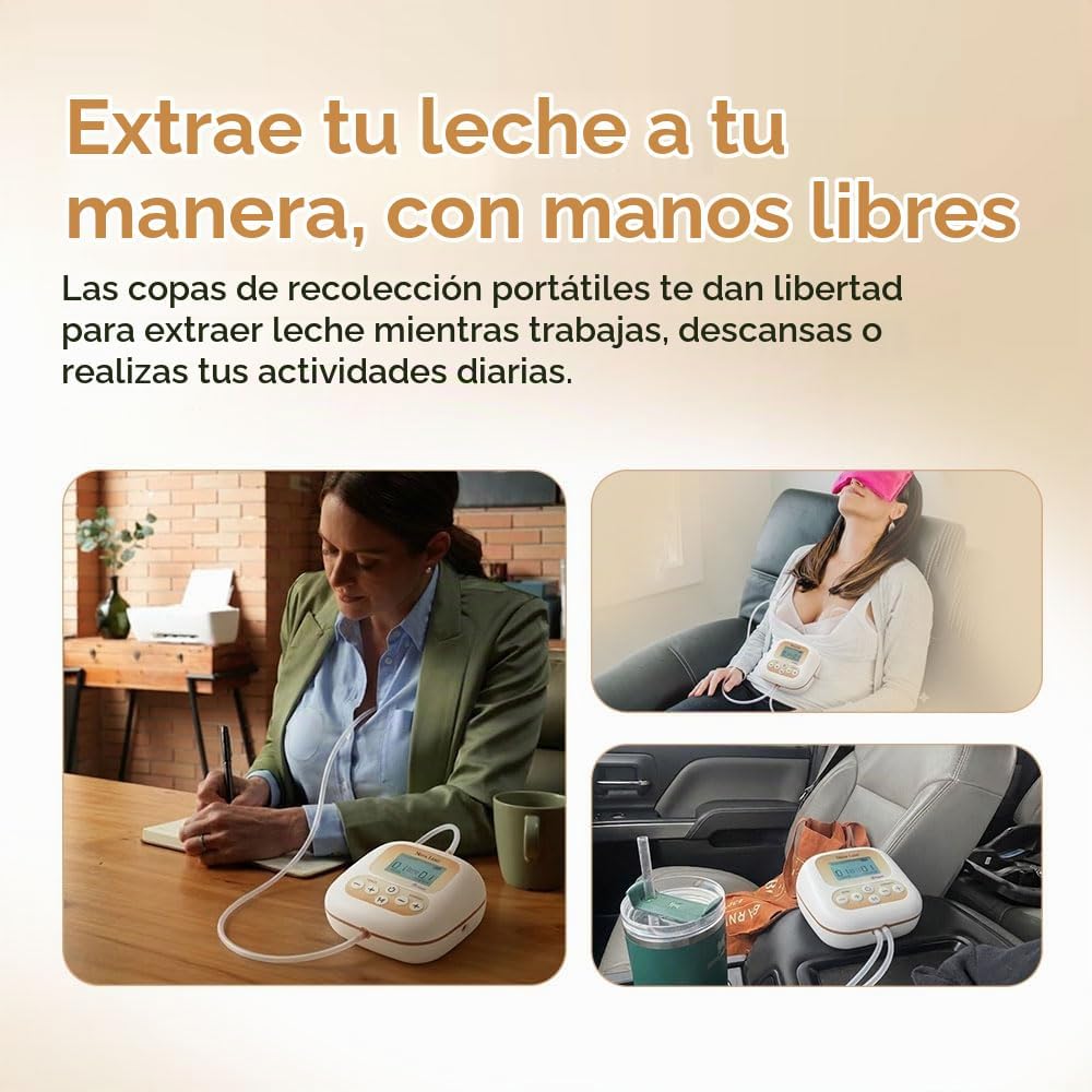 Hygeia Nova Luxe - Extractor de leche eléctrico con copas de colecc...