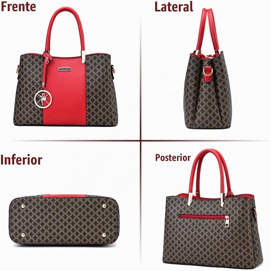 KURGOOL Bolsos y bolsos de mano para mujer, bolso de hombro con asa...