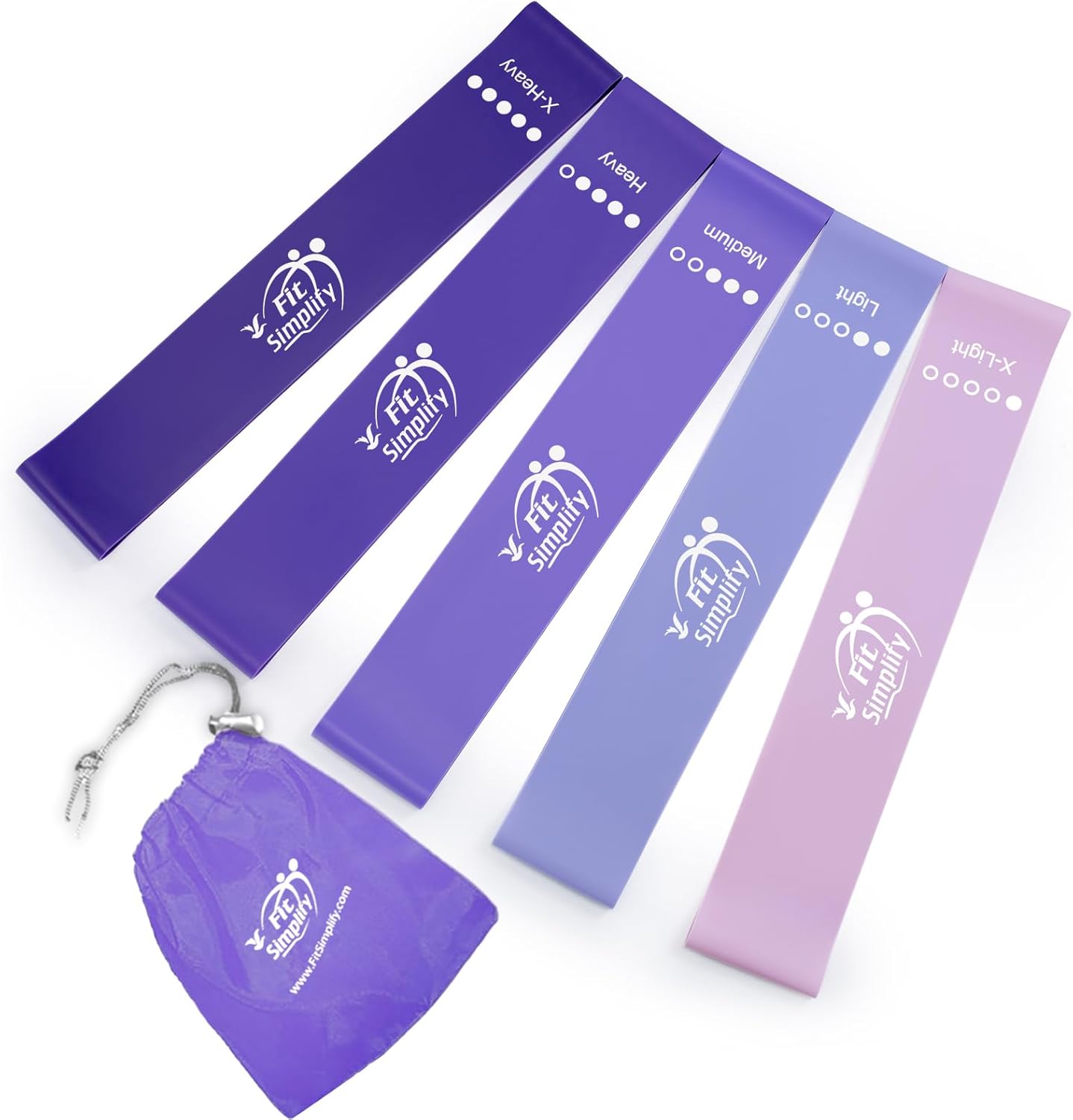 Bandas de ejercicios de bucle de resistencia de Fit Simplify con gu...