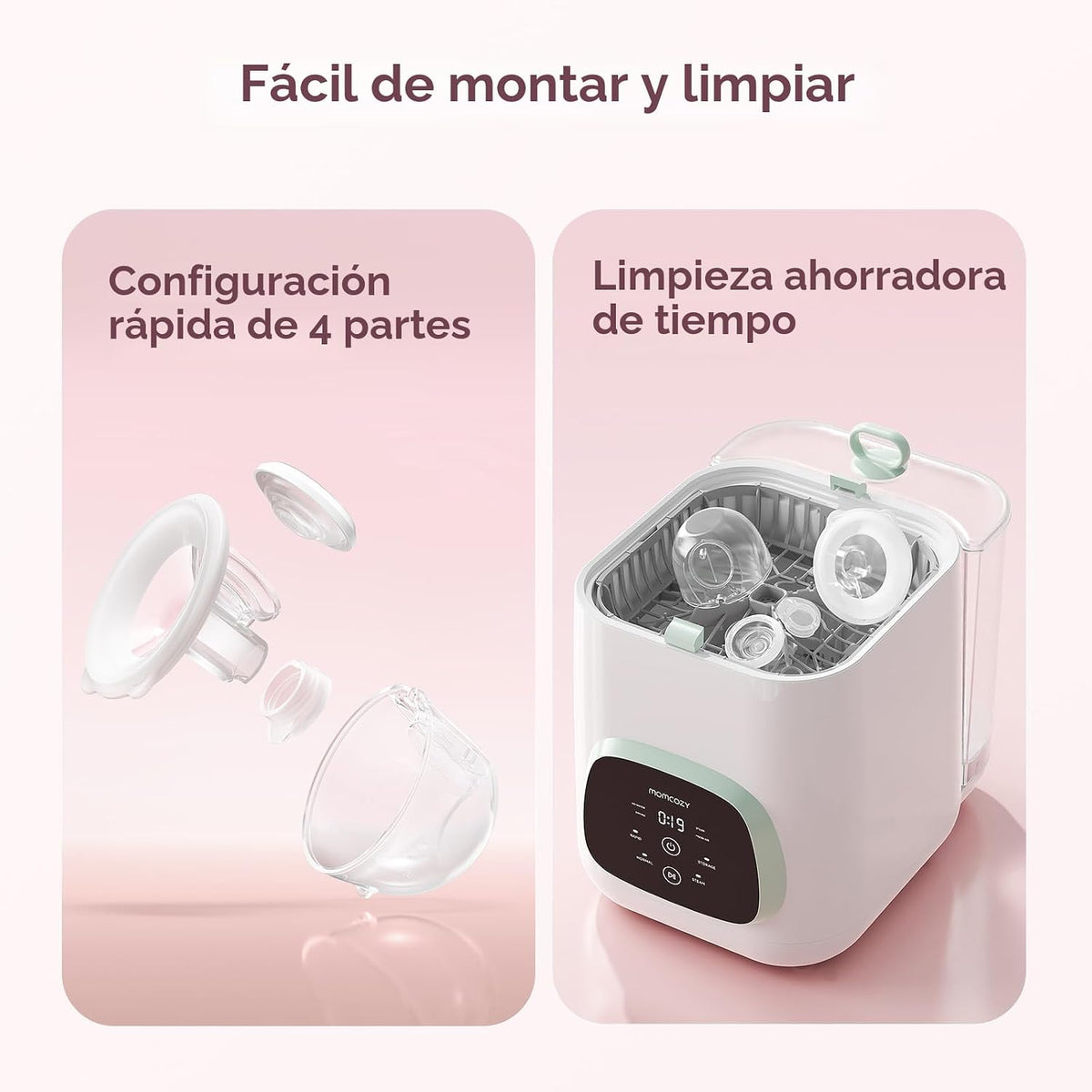 Momcozy S12 Pro - Extractor de leche rápido, brida de 0.94 pulgadas...