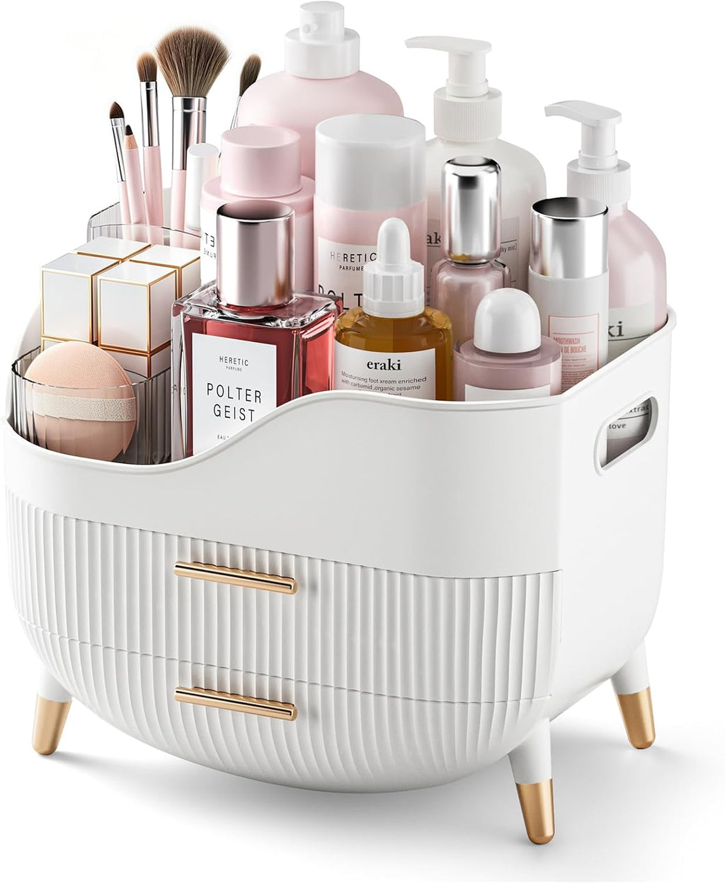 Pajiriona Organizador de maquillaje con cajones, organizador de cui...