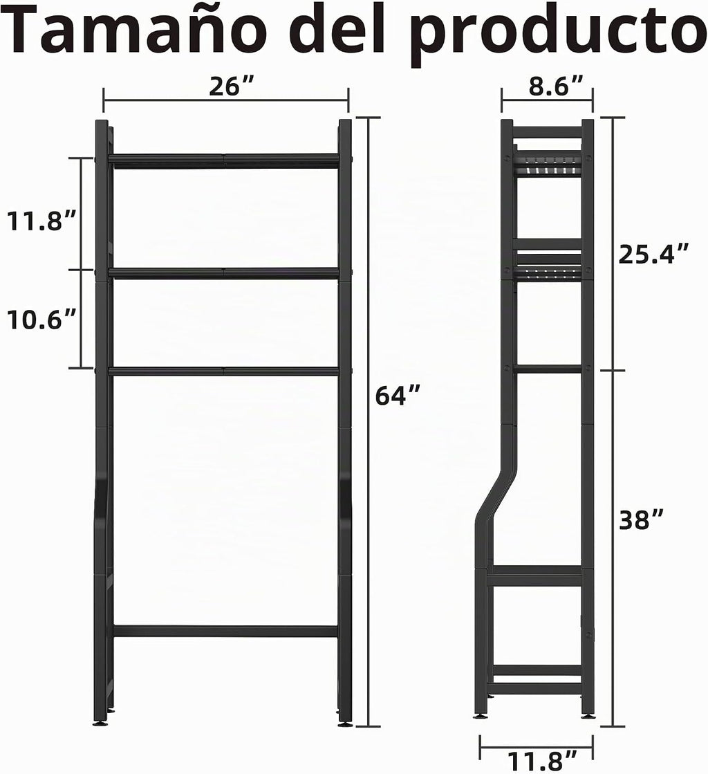 Livilord Estante de almacenamiento de 3 niveles sobre el inodoro co...