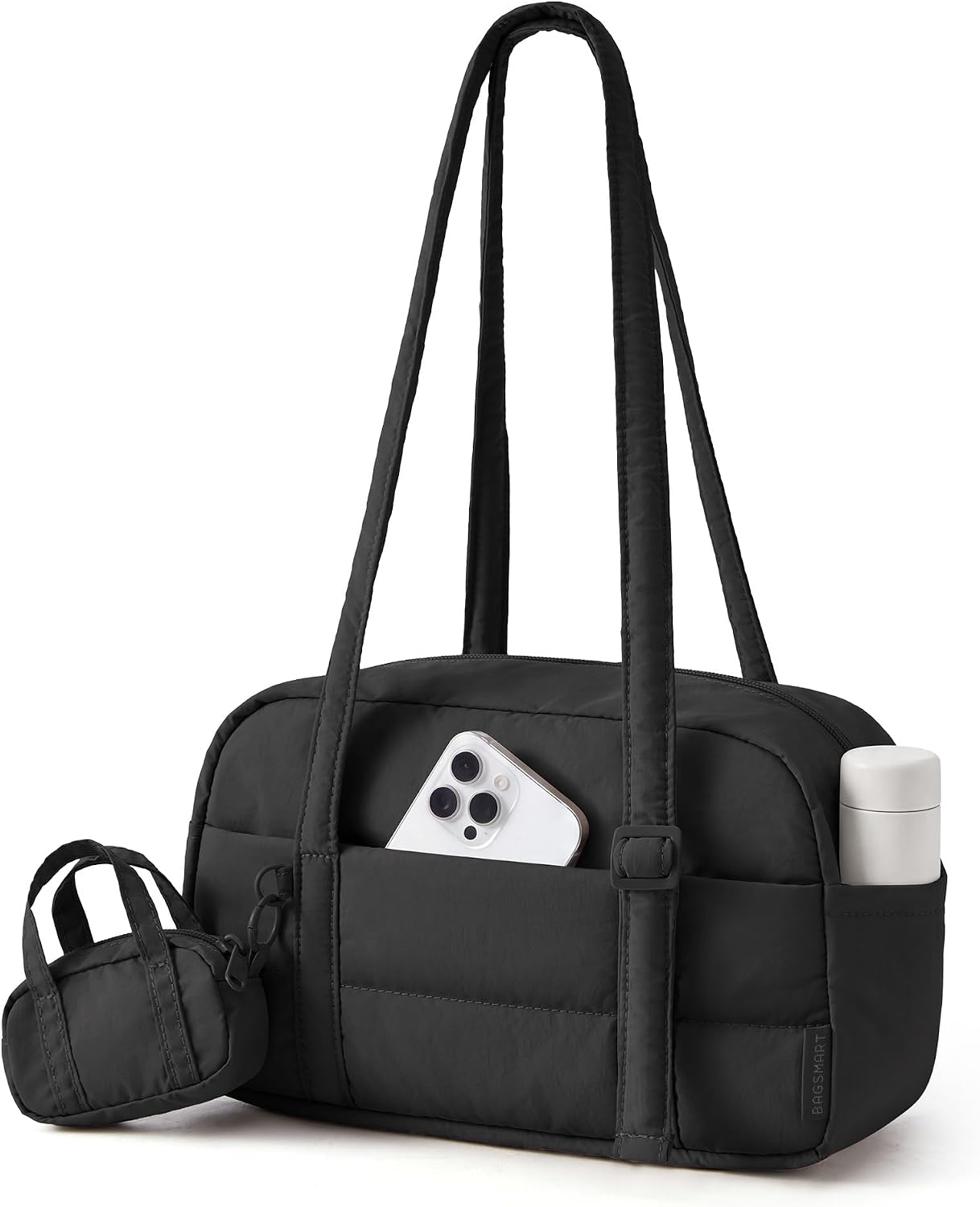 BAGSMART Monederos para mujer, bolsa de hombro acolchada pequeña, l...