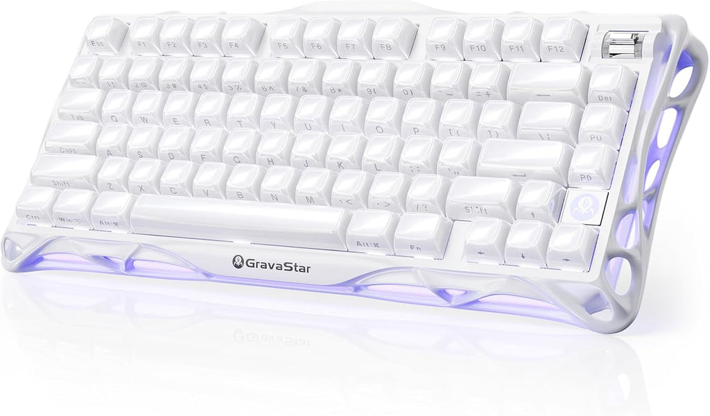 GravaStar Mercury K1 75% teclado mecánico inalámbrico para juegos,...