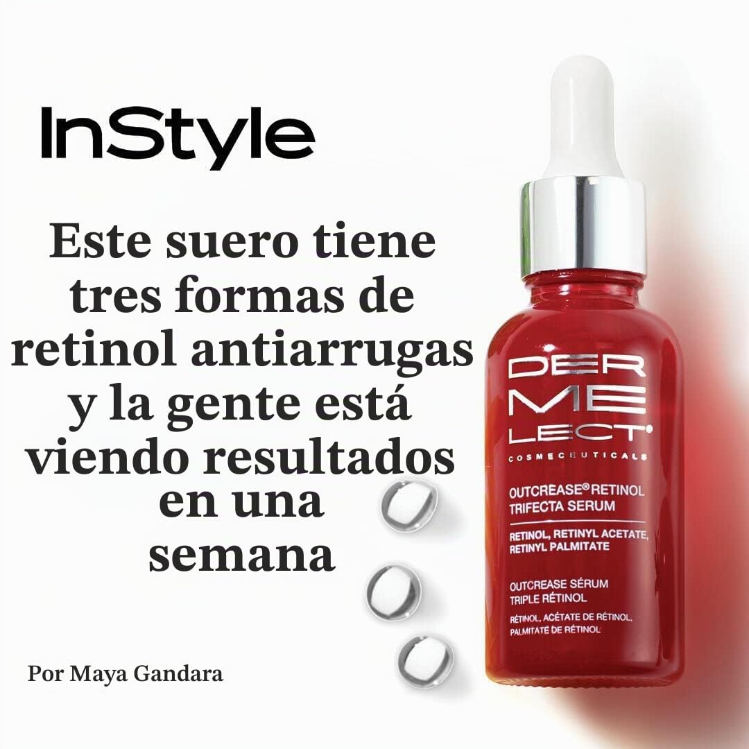 Dermelect Outcrease Retinol Trifecta Serum, 1 fl oz | 3 formas de r...
