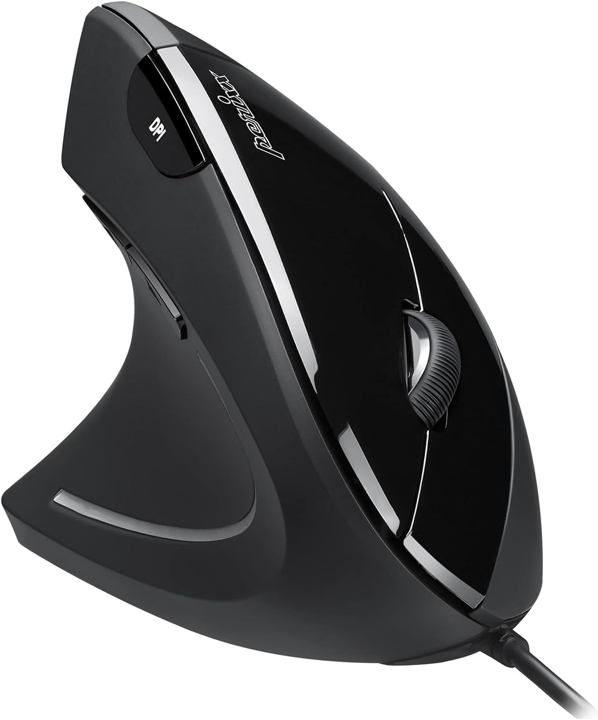 Perixx Perimice-513L - Mouse ergonómico vertical con cable con 2 DP...