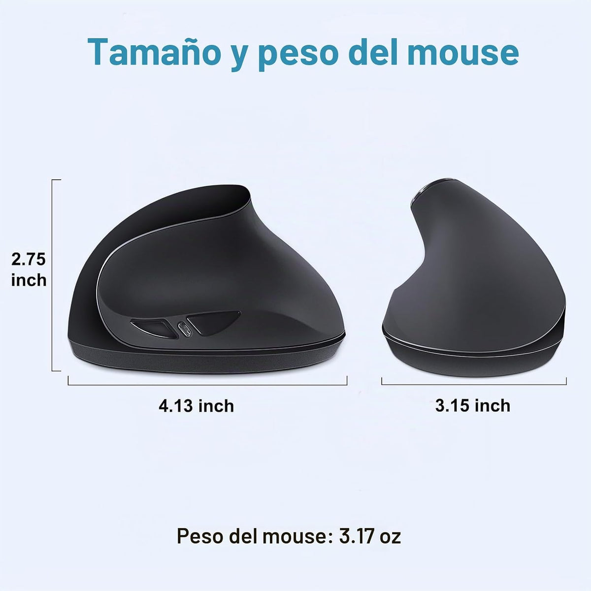 SUNGI Ratón óptico ergonómico inalámbrico vertical de 2,4 GHz para...