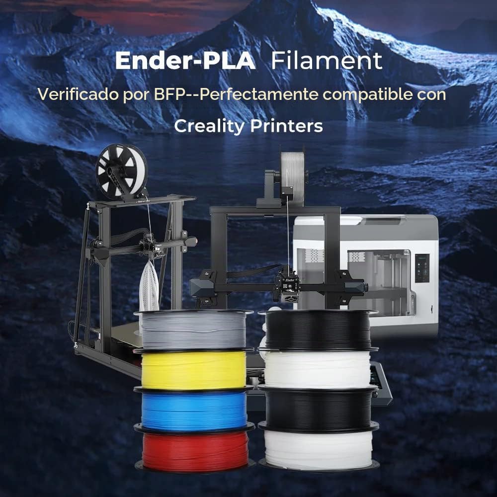 Creality Filamento PLA para impresora 3D de 0.07 in, 2.2 lbs, amari...