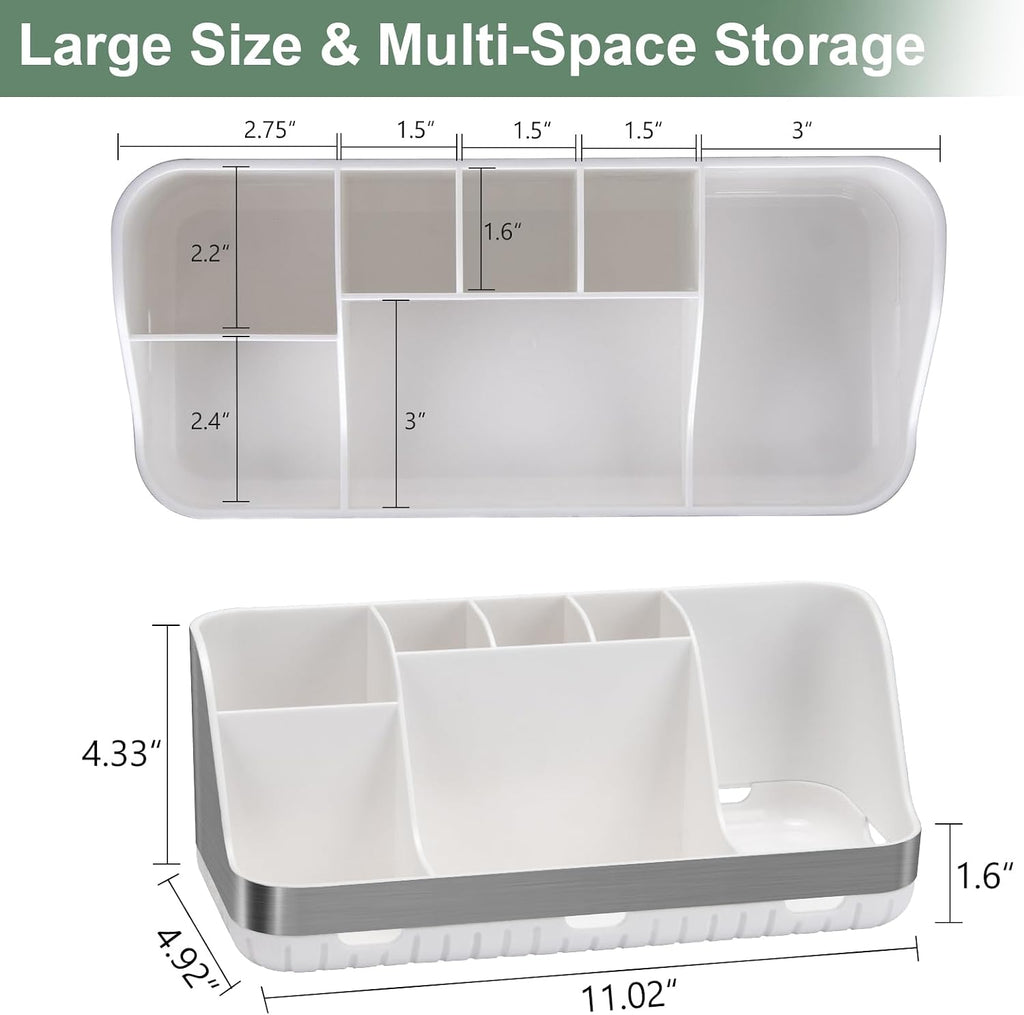 GFWARE Soporte para cepillos de dientes para baño, organizador de e...