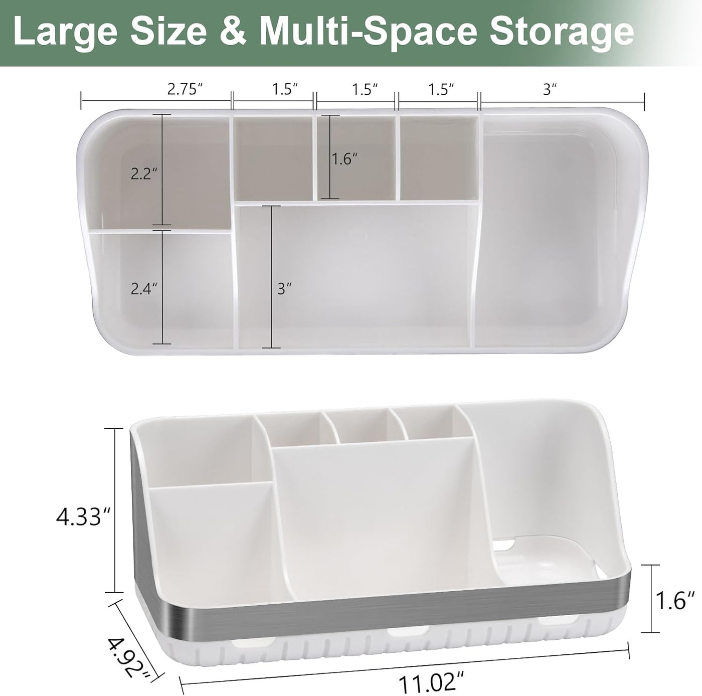 GFWARE Soporte para cepillos de dientes para baño, organizador de e...