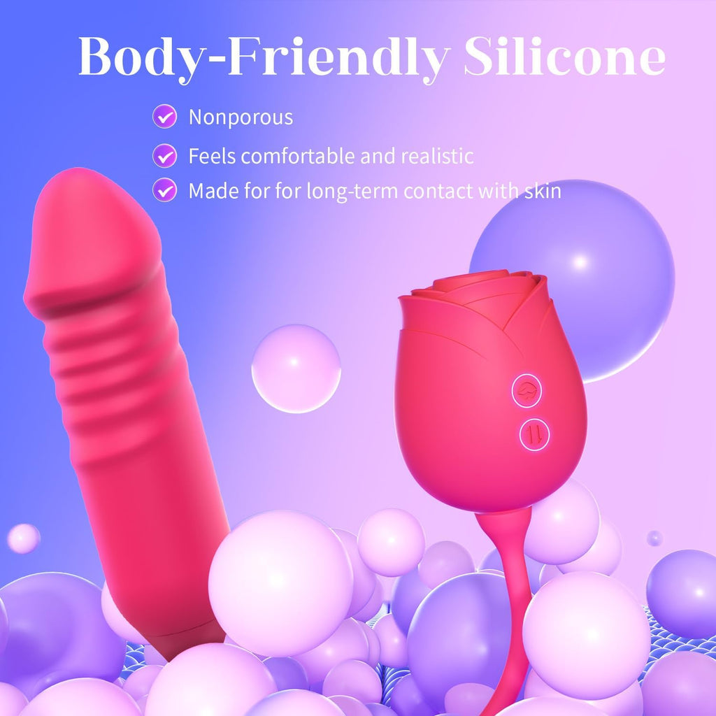 MOOLIGIRL Juguete de Rosa para Mujeres, Juguetes Sexuales, Vibrador...