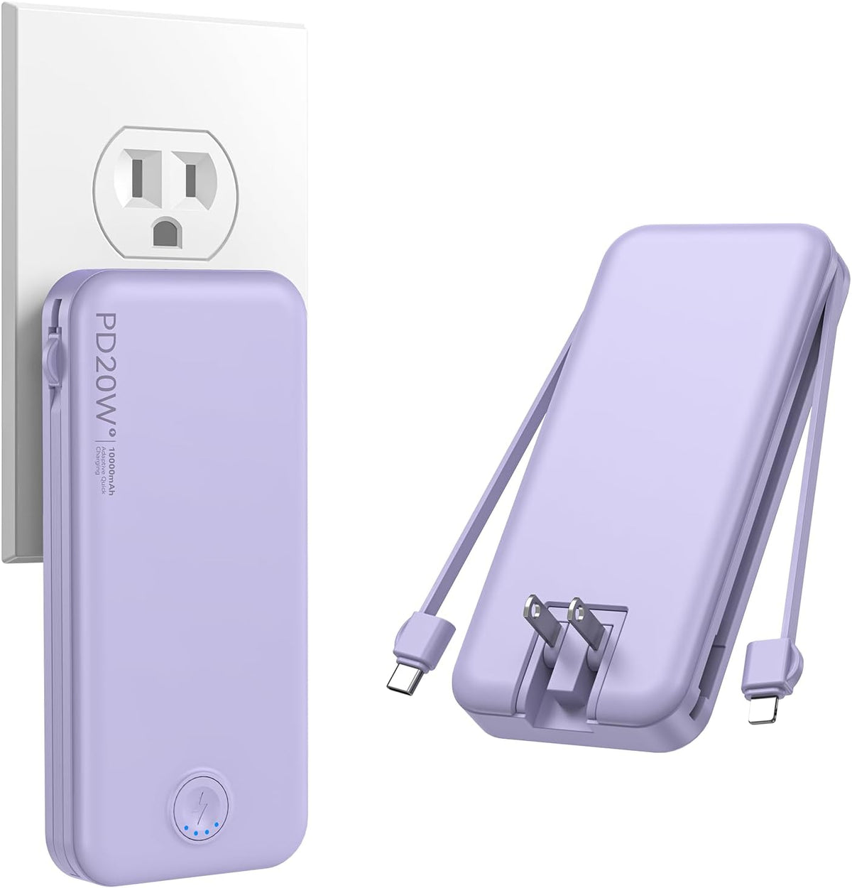 Cargador portátil Nusyddy de carga rápida de 10000 mAh con enchufe...