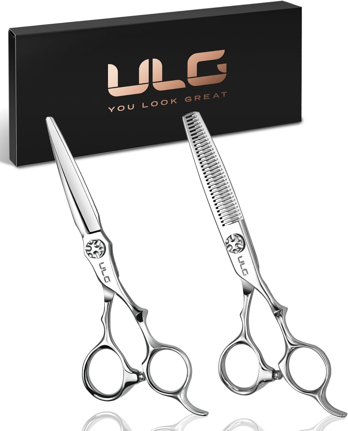 ULG Tijeras profesionales para cortar y adelgazar el cabello, tijer...