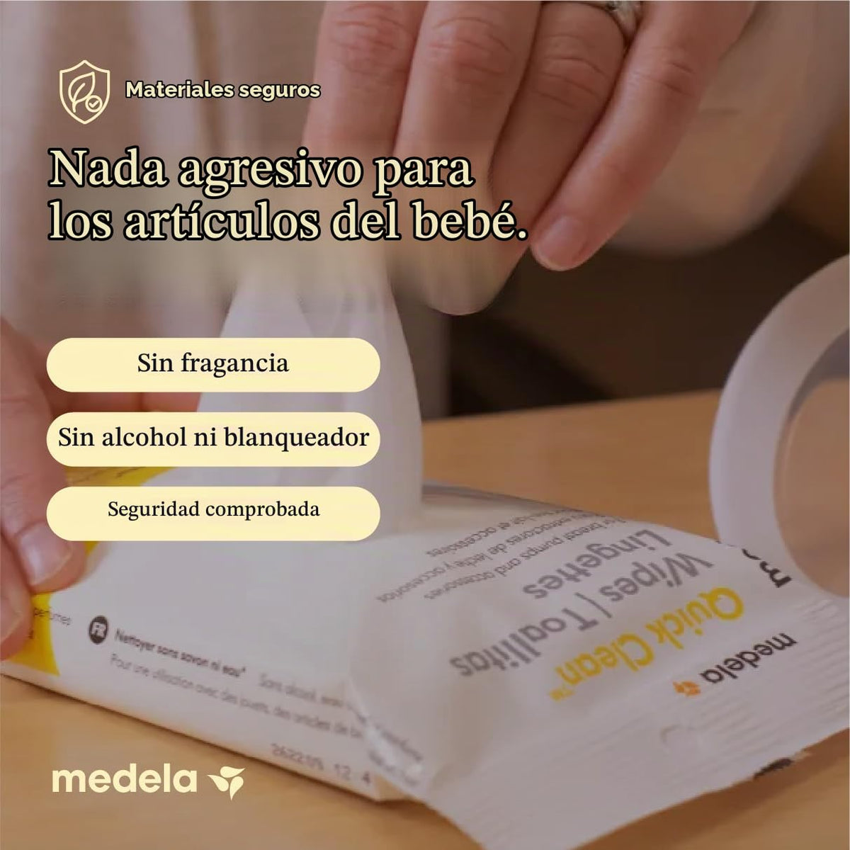 Medela Toallitas de extracción de leche de limpieza rápida, a base...