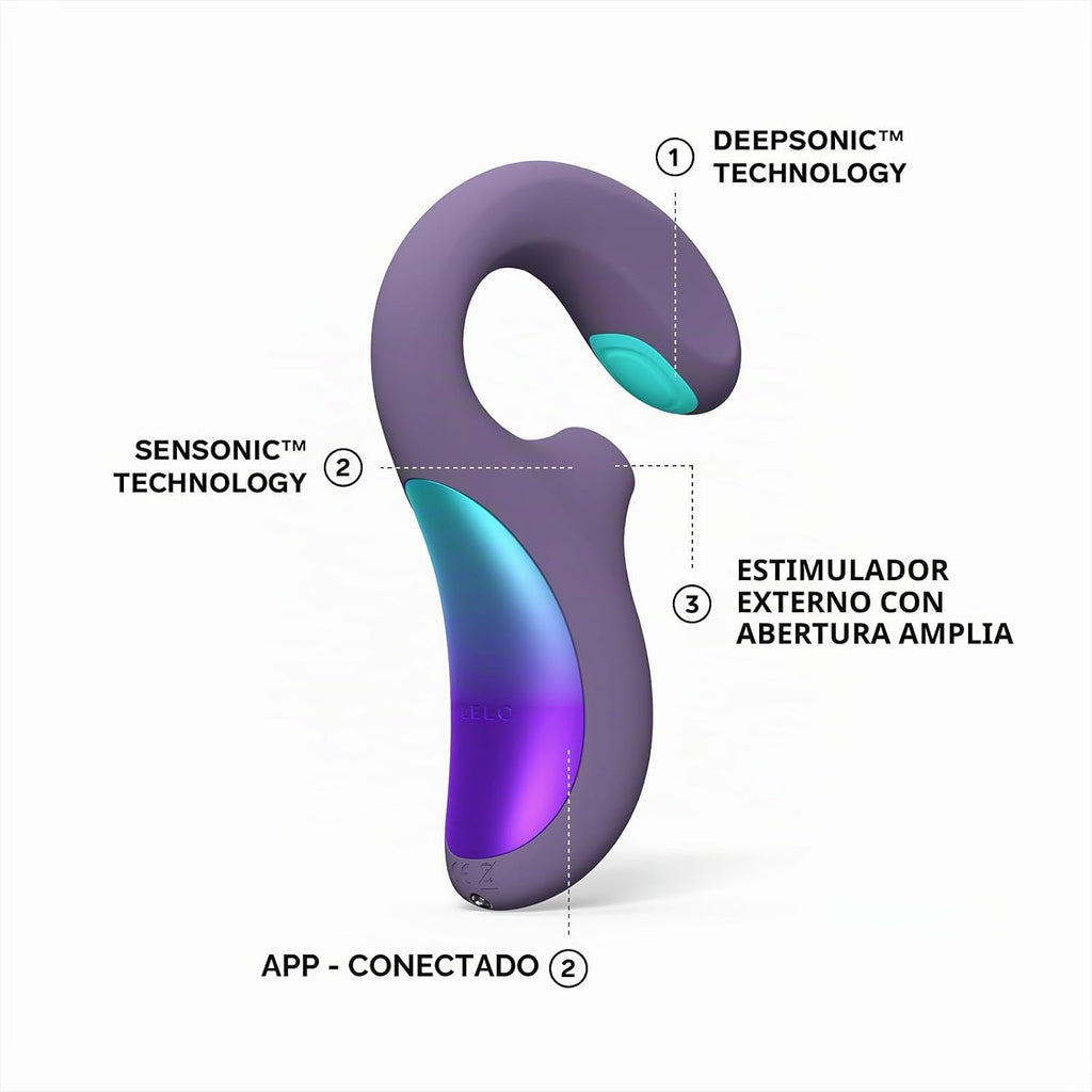 LELO Enigma Doble - Masajeador doble sónico femenino de triple esti...