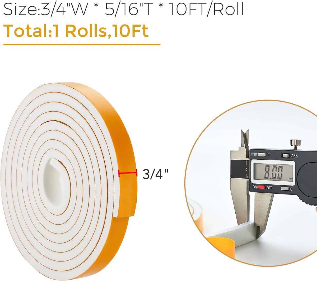 Burlete Resistente a la Intemperie para Puerta de 10 Pies, Tira de...