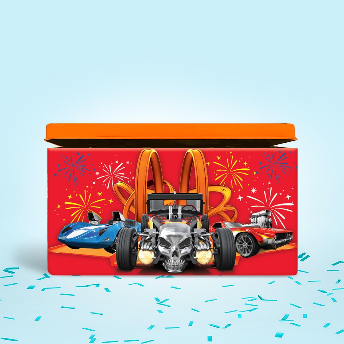 Hot Wheels - Juego de regalo para fiesta de cumpleaños, caja de lat...