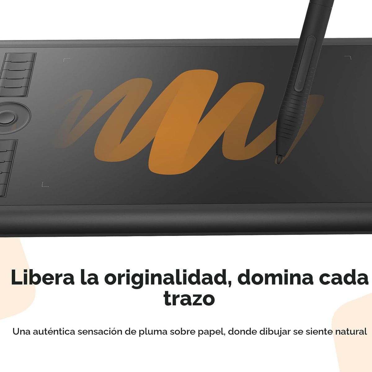 GAOMON Tableta de dibujo M10K, 10x6 con anillo táctil, 10 teclas y...