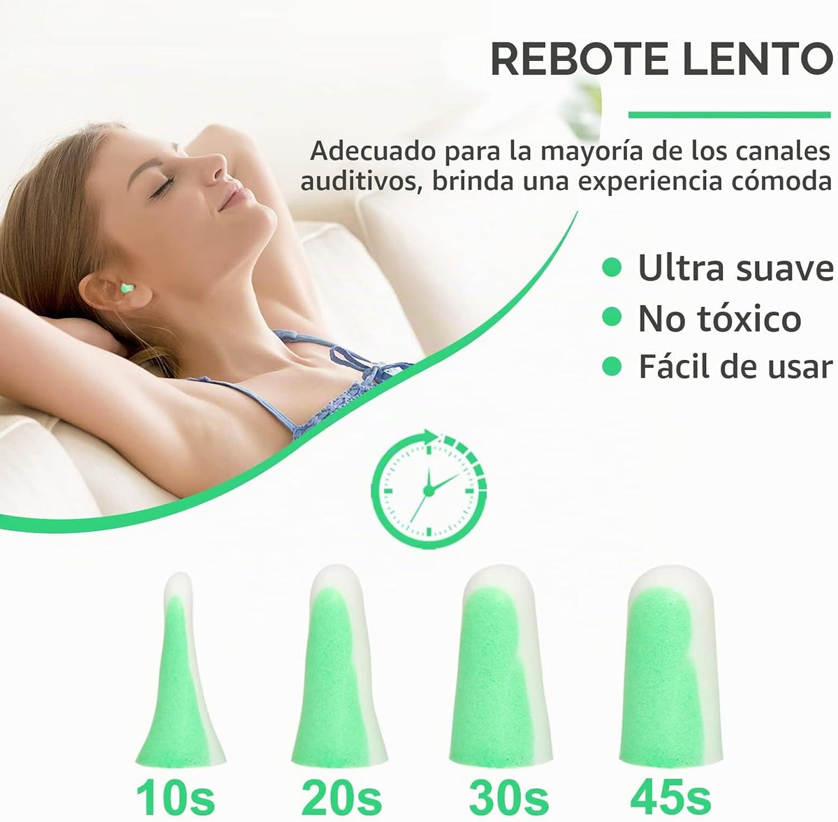 LYSIAN Tapones de espuma para cancelación de ruido, 60 pares, 38dB...