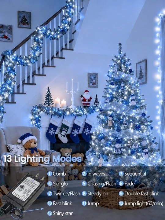 Guirnalda de 200 luces LED conectables mejoradas para interiores y...