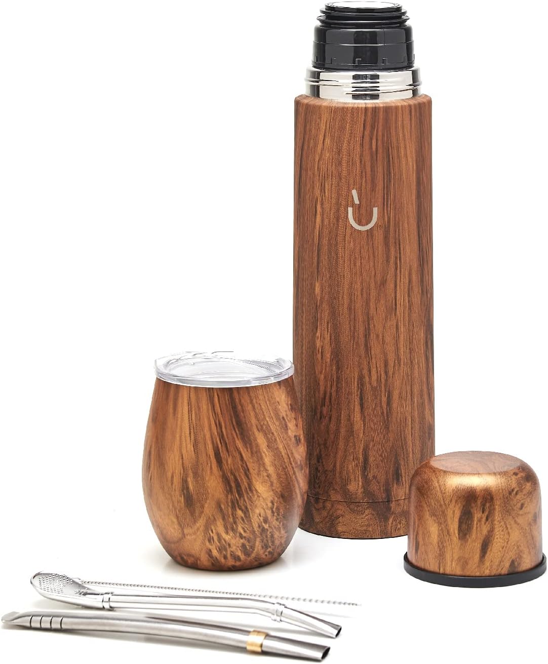 BALIBETOV - Juego de yerba mate de 25 onzas líquidas, calabaza mate de acero inoxidable, termo y popote bombilla, kit completo mate, aislamiento de doble pared, sin BPA, apto para lavavajillas