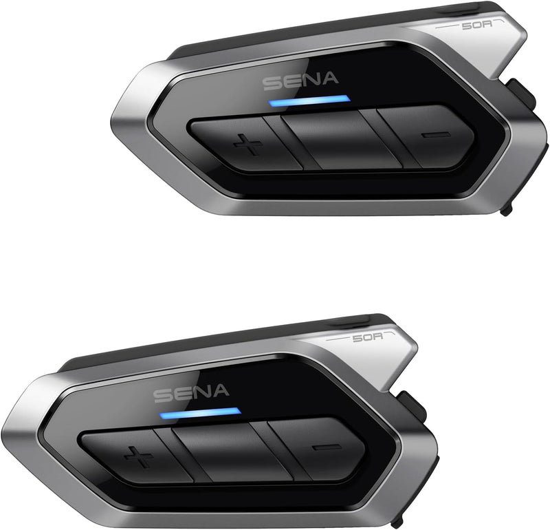 Sena 50R - Auriculares Bluetooth de 3 botones para motocicleta con...