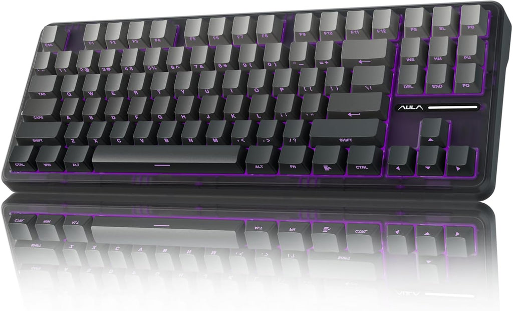 Teclado mecánico inalámbrico AULA F87 Pro, teclado personalizado in...