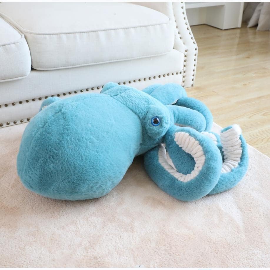 AIRROAD - Peluche gigante de pulpo azul, precioso animal de peluche...