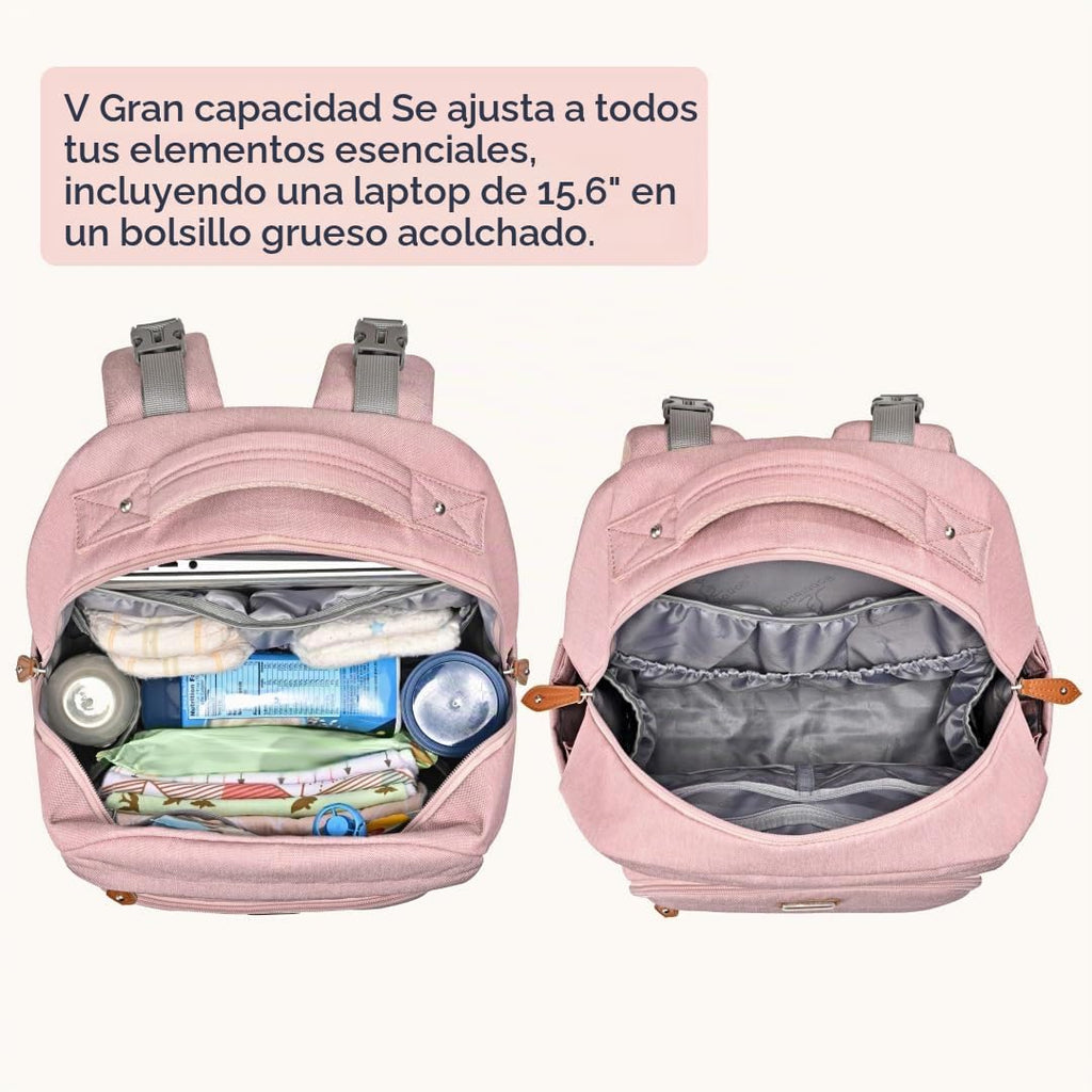 BabbleRoo Mochila para pañales \u2013 Bolsa de pañales grande de vi...