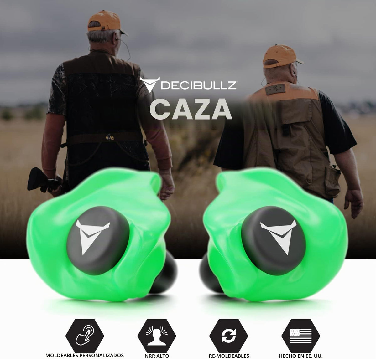 Decibullz - Tapones para los oídos moldeados personalizados, 31dB N...