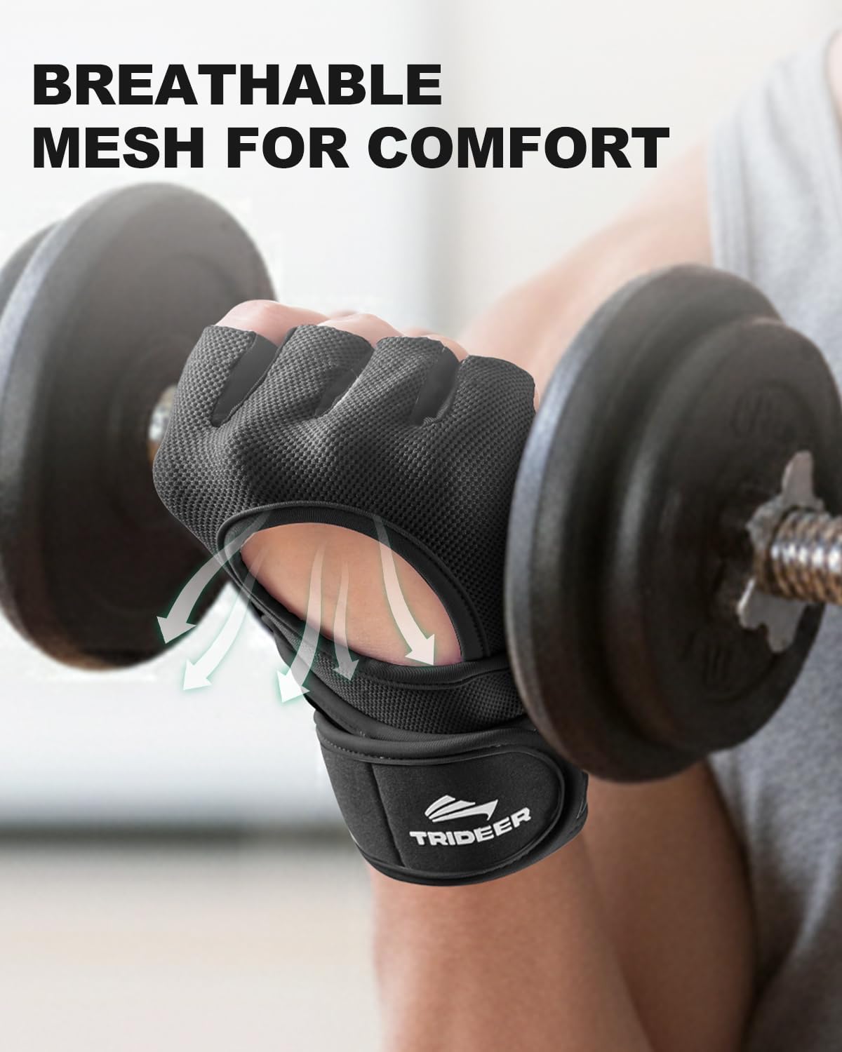 Trideer Guantes de levantamiento de pesas para mujeres y hombres |...