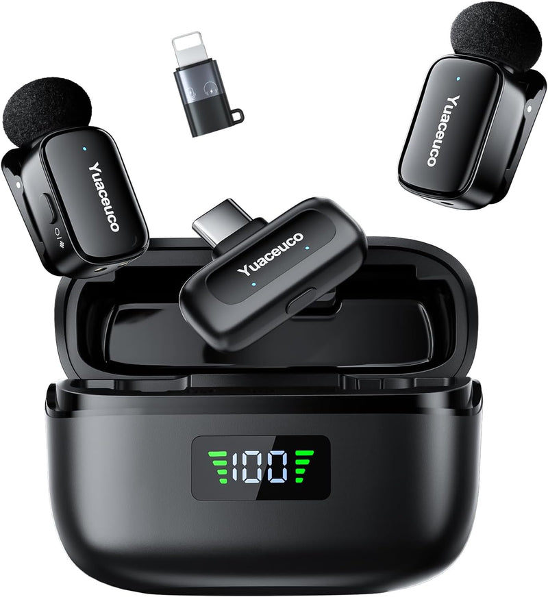 Yuaceuco Mini Micrófono Inalámbrico para Tabletas iPhone Android |...