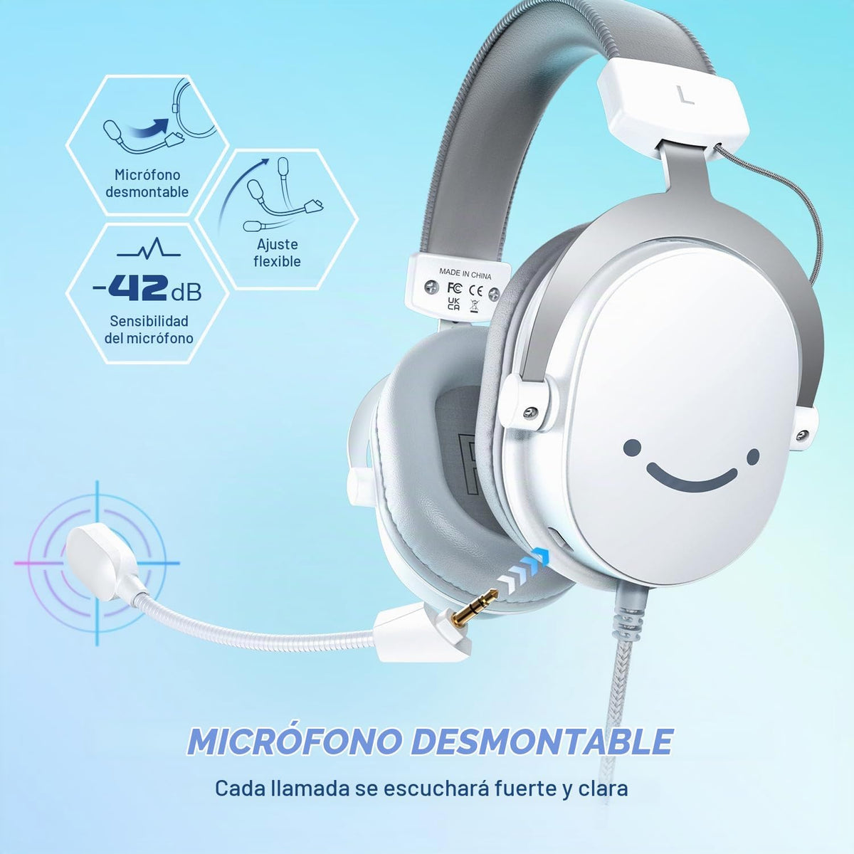 FIFINE Auriculares USB para juegos de PC con conector de audio de 3...